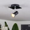 Lanrigan Plafondlamp LED Chroom, Zwart, 1-licht