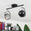 Foverup Plafondlamp Chroom, Nikkel mat, Zwart, 2-lichts