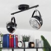 Foverup Plafondlamp Chroom, Nikkel mat, Zwart, 2-lichts