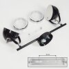 Foverup Plafondlamp Chroom, Nikkel mat, Zwart, 2-lichts