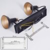 Vouzy Plafondlamp Zwart, 2-lichts