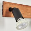 Castillo Muurlamp Natuurlijke kleuren, Zwart, 2-lichts