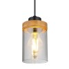 Globo FINCA Hanger Natuurlijke kleuren, Zwart, 1-licht