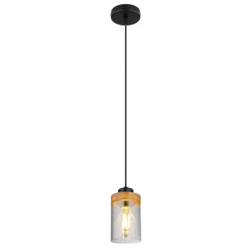Globo FINCA Hanger Natuurlijke kleuren, Zwart, 1-licht