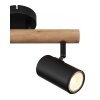 Globo HERTI Plafondlamp Bruin, Zwart, 2-lichts