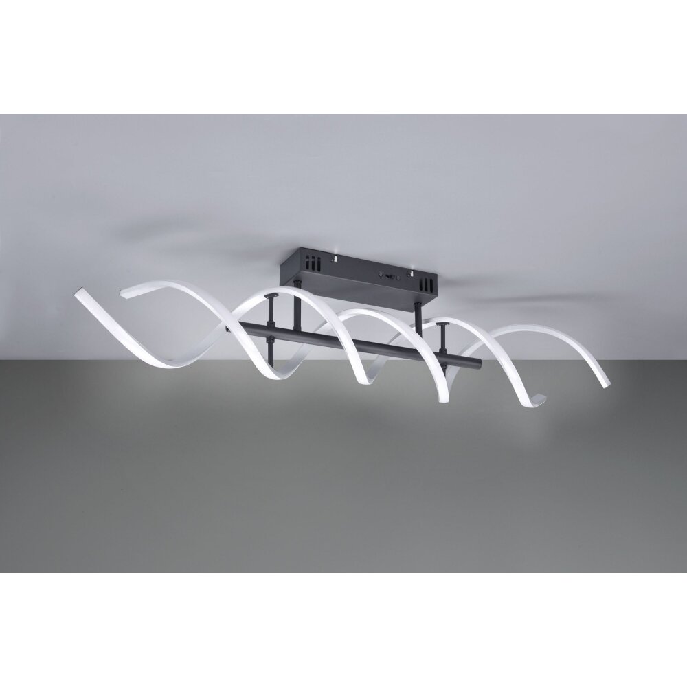 Trio Sequence Plafondlamp LED Aluminium, Zwart, 1-licht