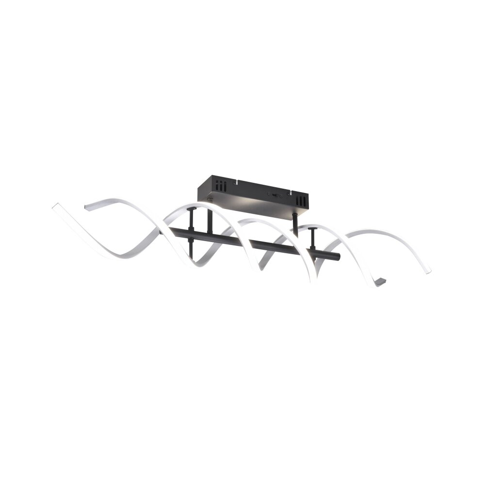 Trio Sequence Plafondlamp LED Aluminium, Zwart, 1-licht
