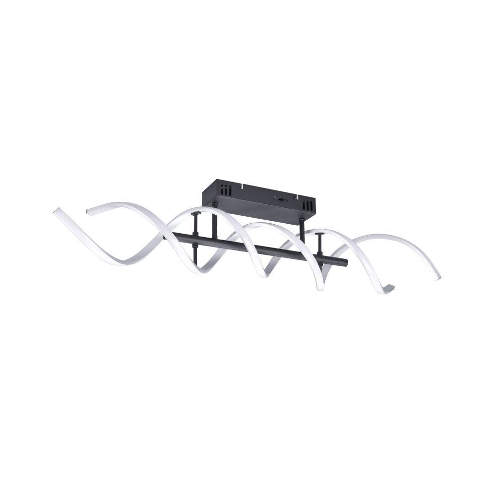 Trio Sequence Plafondlamp LED Aluminium, Zwart, 1-licht