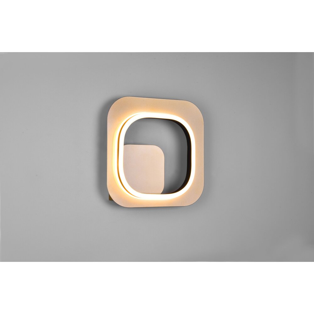 Trio Lugo Muurlamp LED Zwart-Goud, 1-licht main product photo