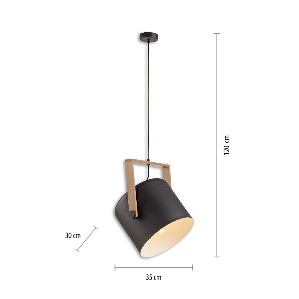 Leuchten-Direkt CUP Hanglamp Zwart, 1-licht