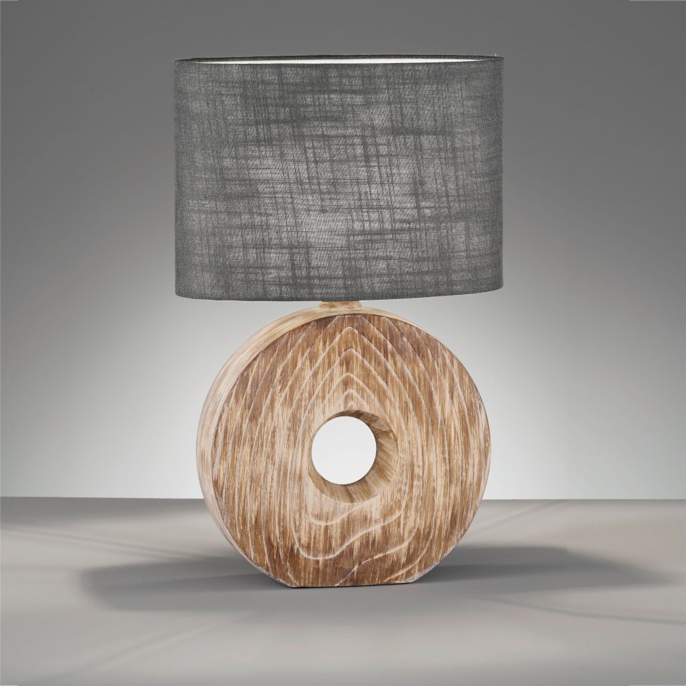 Fischer & Honsel Hanke Tafellamp houtlook, 1-licht main product photo
