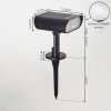 Usmagama Solar Tuinspot LED Zwart, 1-licht, Bewegingsmelder, Kleurwisselaar