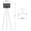 Brilliant Raffy Staande lamp Zwart, 1-licht