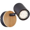 Brilliant Niels Muurspot Bruin, Zwart, 1-licht