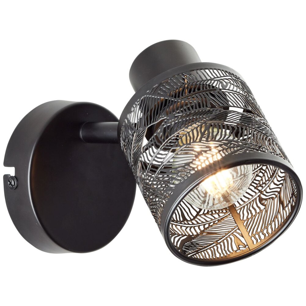 Brilliant Bano Muurlamp Zwart, 1-licht
