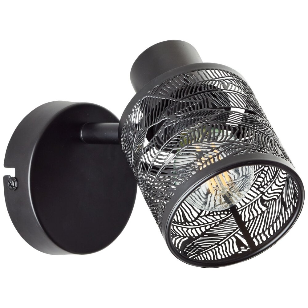 Brilliant Bano Muurlamp Zwart, 1-licht