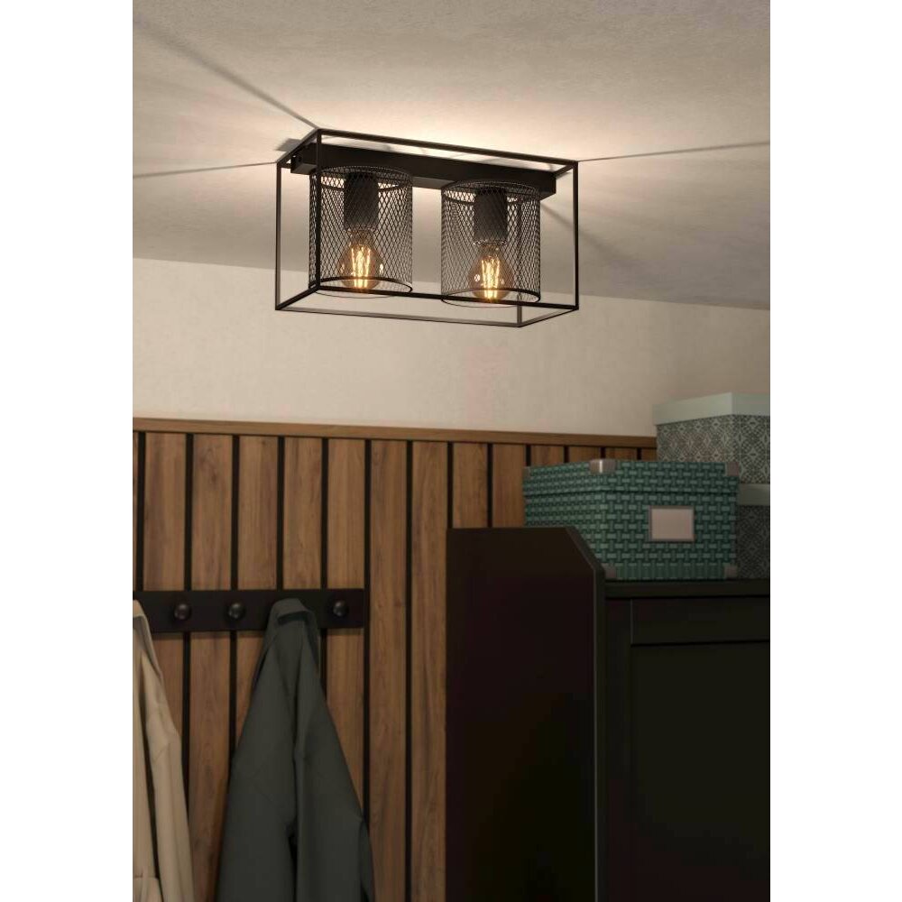Eglo CATTERICK Plafondlamp Zwart, 2-lichts main product photo