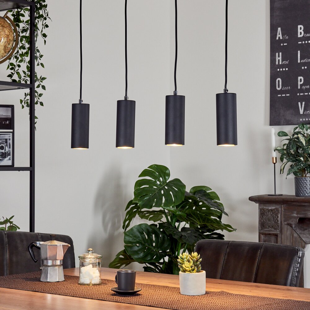 Javel Hanglamp Zwart, 4-lichts main product photo