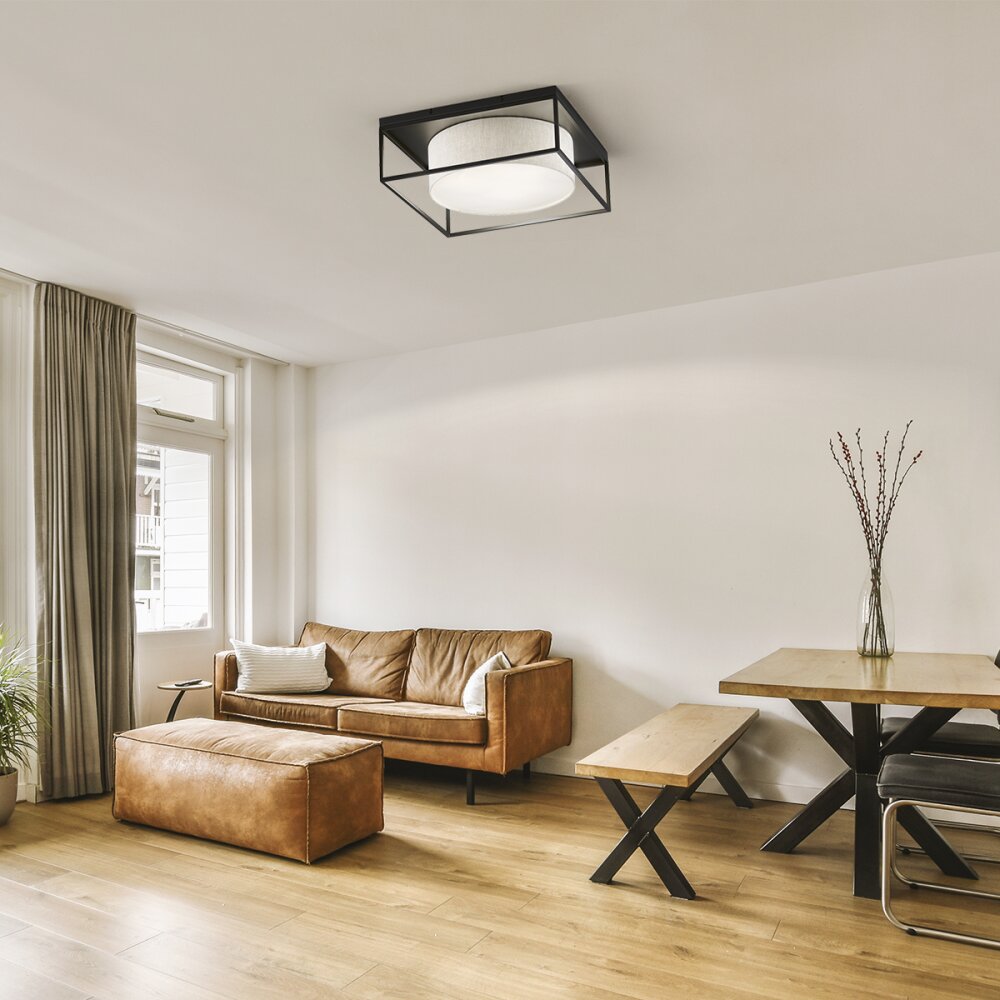 Fischer & Honsel Carre Plafondlamp Zwart, 4-lichts main product photo