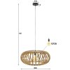 Pirmil Hanglamp Natuurlijke kleuren, 1-licht