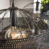 Peyrie Hanglamp Bruin, Zwart, 2-lichts
