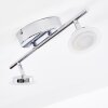 Lucy Plafond spot LED Chroom, 2-lichts, Afstandsbediening, Kleurwisselaar