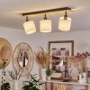 Alsen Plafondlamp Hout licht, Zwart, 3-lichts