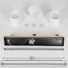 Alsen Plafondlamp Hout licht, Zwart, 3-lichts