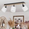 Alsen Plafondlamp Hout licht, Zwart, 3-lichts