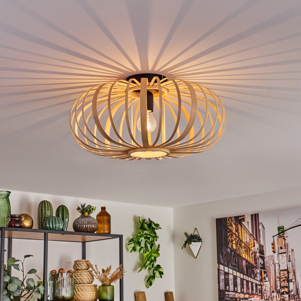 Oravi Plafondlamp Hout licht, 1-licht main product photo