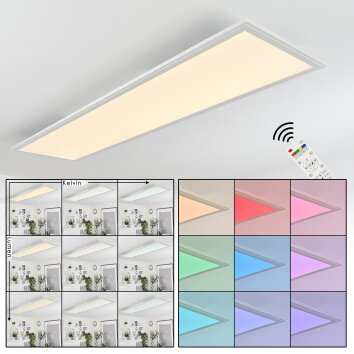 Montalba Plafondpaneel LED Wit, 1-licht, Afstandsbediening, Kleurwisselaar Montalba Plafondpaneel LED Wit, 1-licht, Afstandsbediening, Kleurwisselaar