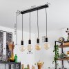 Brenier Hanger Natuurlijke kleuren, Zwart, 4-lichts