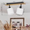 Alsen Plafondlamp Natuurlijke kleuren, Zwart, 2-lichts