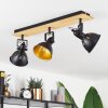 Tina Plafondlamp Chroom, Natuurlijke kleuren, Zwart, 3-lichts