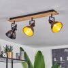 Tina Plafondlamp Chroom, Natuurlijke kleuren, Zwart, 3-lichts
