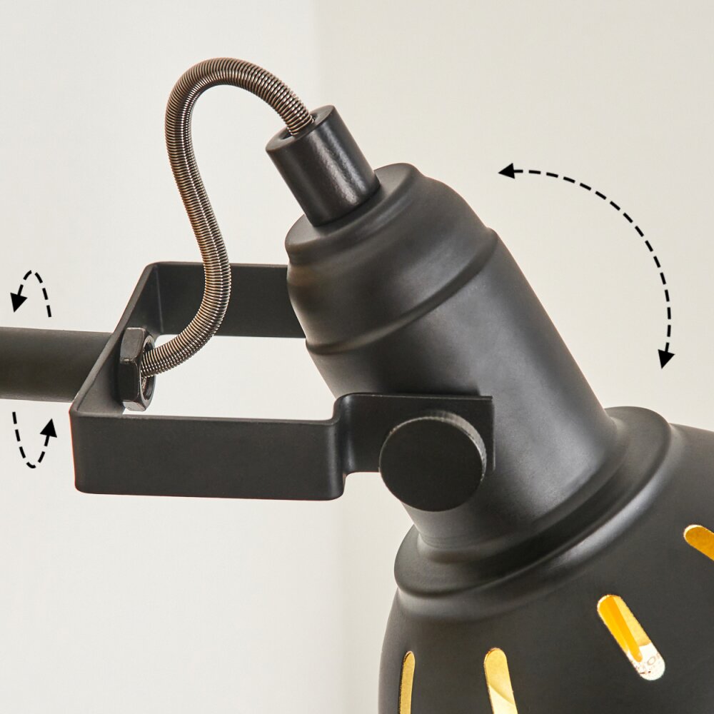 Tina Muurlamp Chroom, Natuurlijke kleuren, Zwart, 1-licht