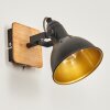 Tina Muurlamp Chroom, Natuurlijke kleuren, Zwart, 1-licht