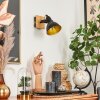Tina Muurlamp Chroom, Natuurlijke kleuren, Zwart, 1-licht