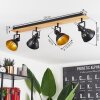Tina Plafondlamp Chroom, Natuurlijke kleuren, Zwart, 4-lichts