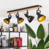 Tina Plafondlamp Chroom, Natuurlijke kleuren, Zwart, 4-lichts