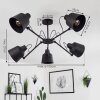 Gaudent Plafondlamp Zwart, 5-lichts