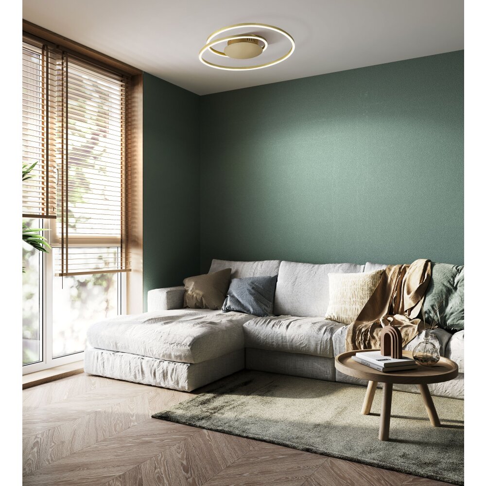 Fischer & Honsel Holy Plafondlamp LED Messing, 1-licht, Afstandsbediening main product photo