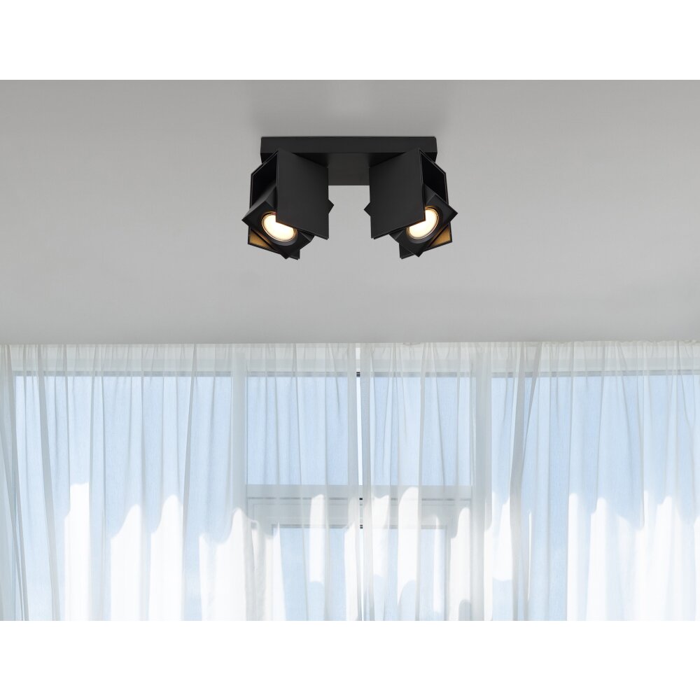 Globo RORY Plafondlamp Zwart, 2-lichts main product photo