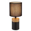 Globo IGA Tafellamp houtlook, Zwart, 1-licht