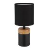Globo IGA Tafellamp houtlook, Zwart, 1-licht