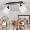 Alsen Plafondlamp Hout donker, Zwart, 2-lichts