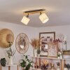 Alsen Plafondlamp Hout donker, Zwart, 2-lichts