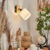 Alsen Muurlamp Hout licht, Zwart, 1-licht
