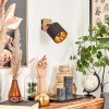 Alsen Muurlamp Hout donker, Zwart, 1-licht