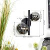 Chehalis Muurlamp LED Zwart, 2-lichts